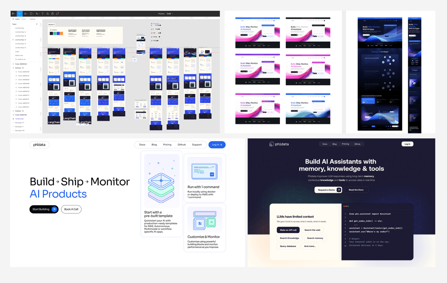 Phidata low-fidelity prototypes
