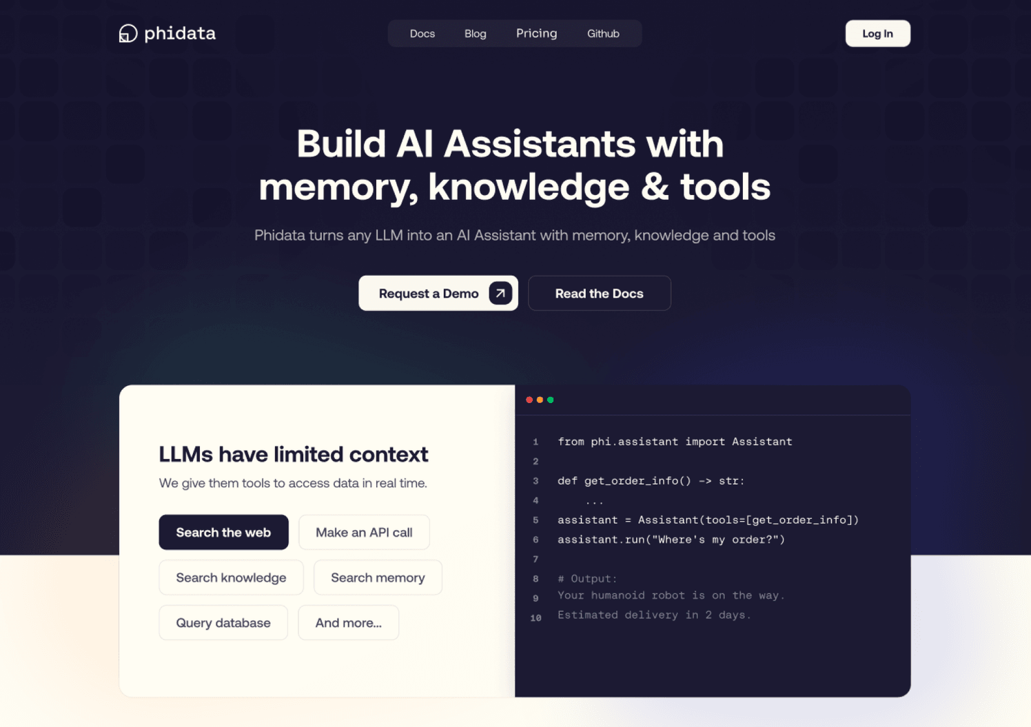Phidata high-fidelity prototype development