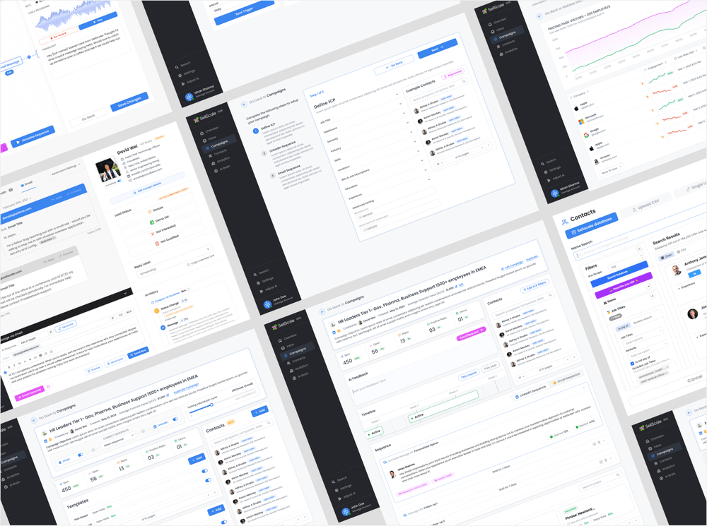 SellScale various screens