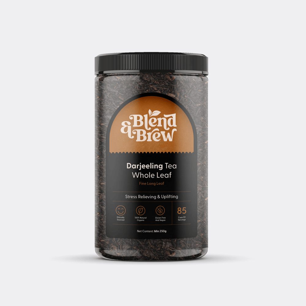 Blend & Brew premium tea jar mockup